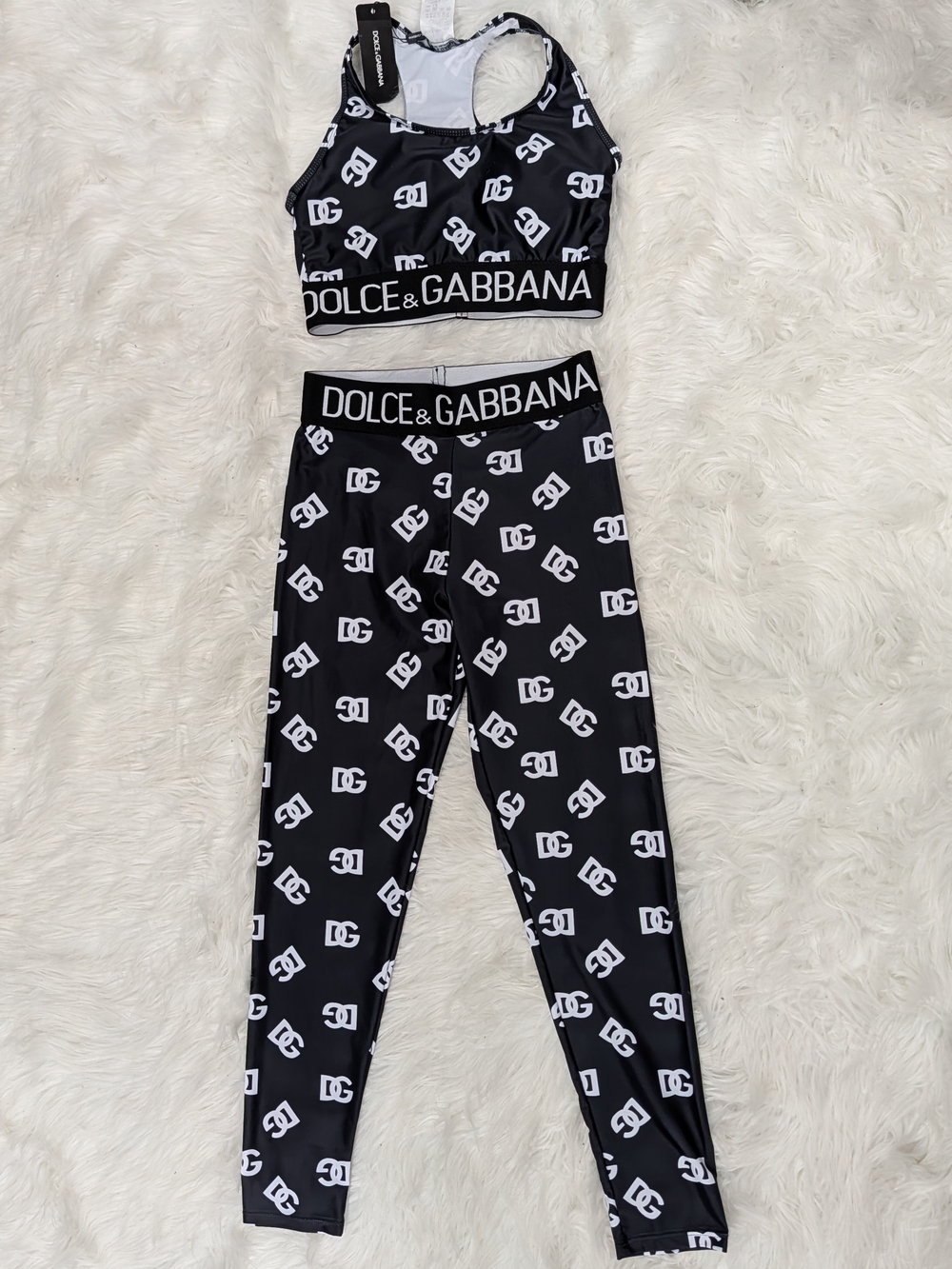 Dolce & Gabbana Black And White Logo Two-piece